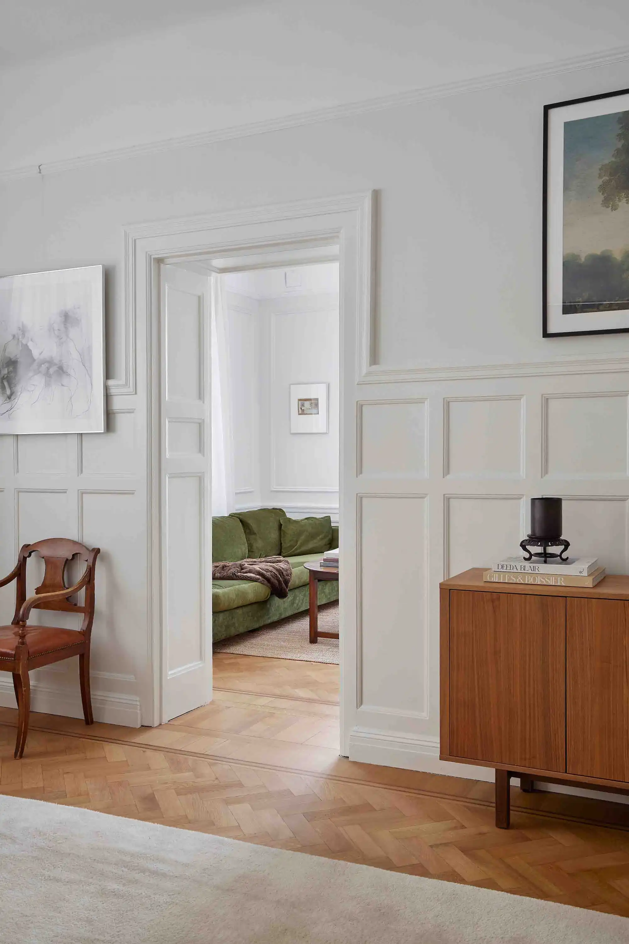 Rum med fiskbensparkett