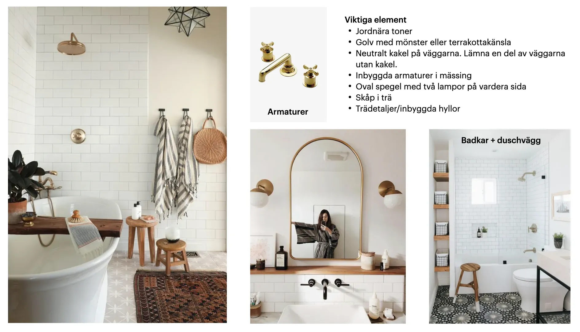 Badrumsrenovering med kommod i ek