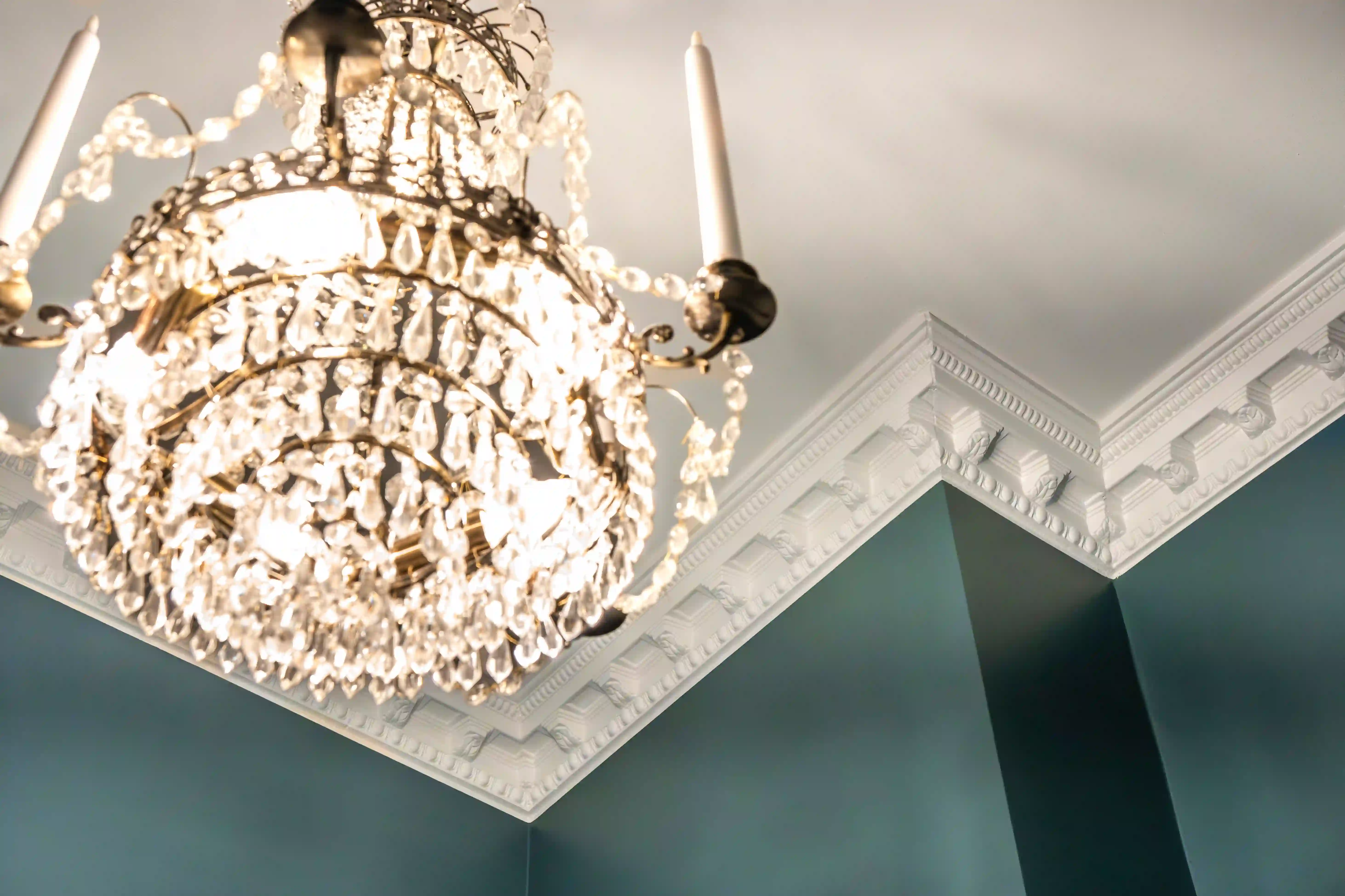 Kristallkrona i badrum